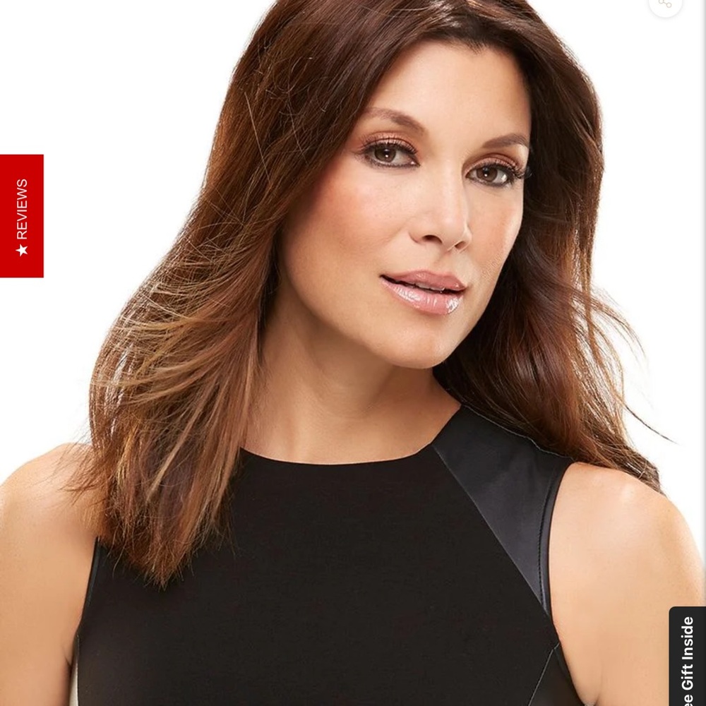Jon Renau easiPart HD 12” low density TOPPER with gorgeous heat friendly fibers